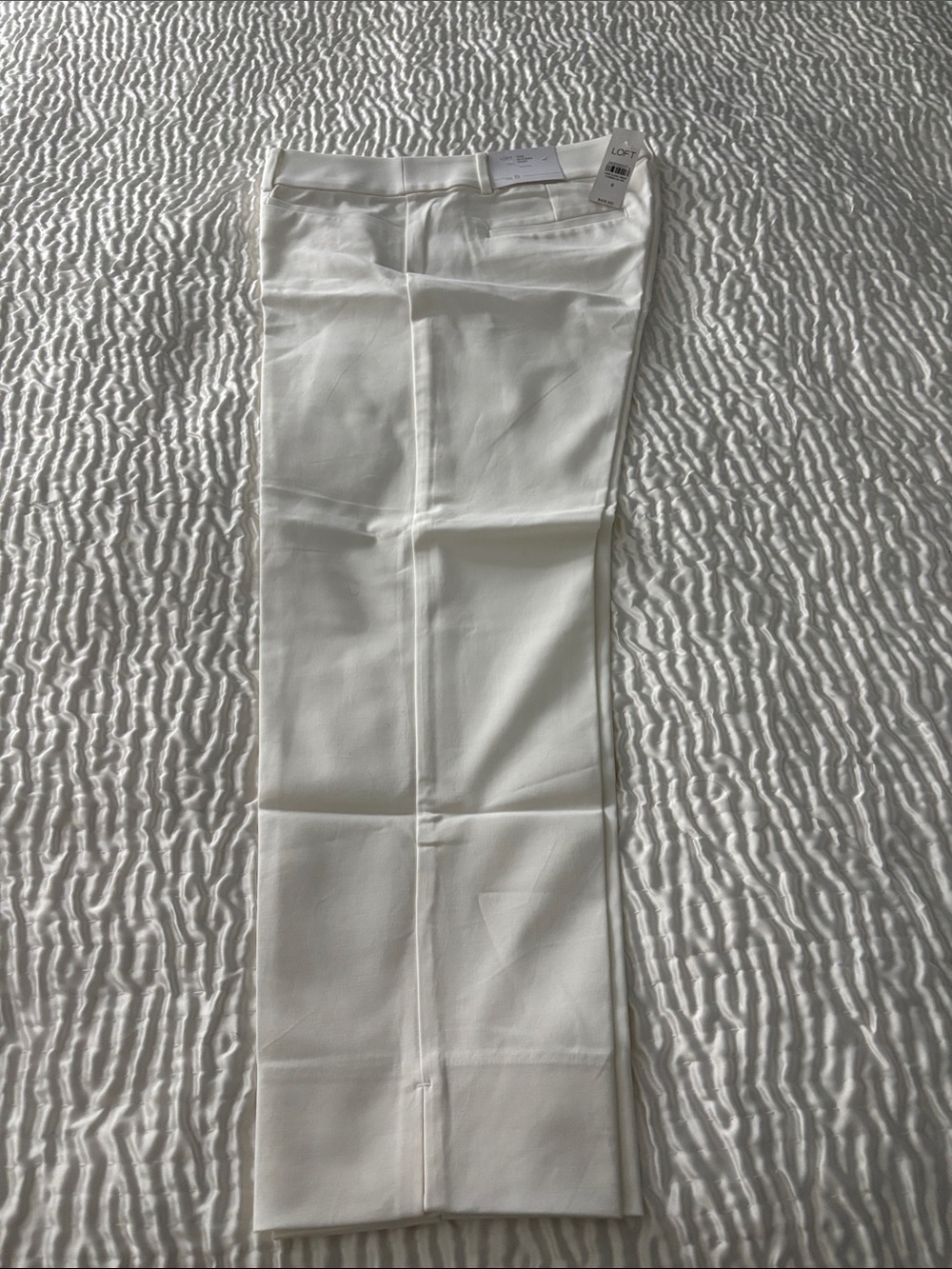 LOFT Cream Straight Leg Trousers